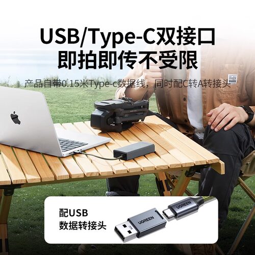 绿联收纳读卡器多功能合一双SD/TF卡高速读取器USB/Type-C手机笔记本台式电脑通用 - 图1