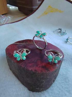 女生s925银小众高级感蝴蝶戒指