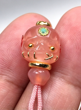 粉糯阿呆三通文玩手串DIY配饰