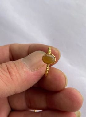 男女925银简约开口式可调节戒指