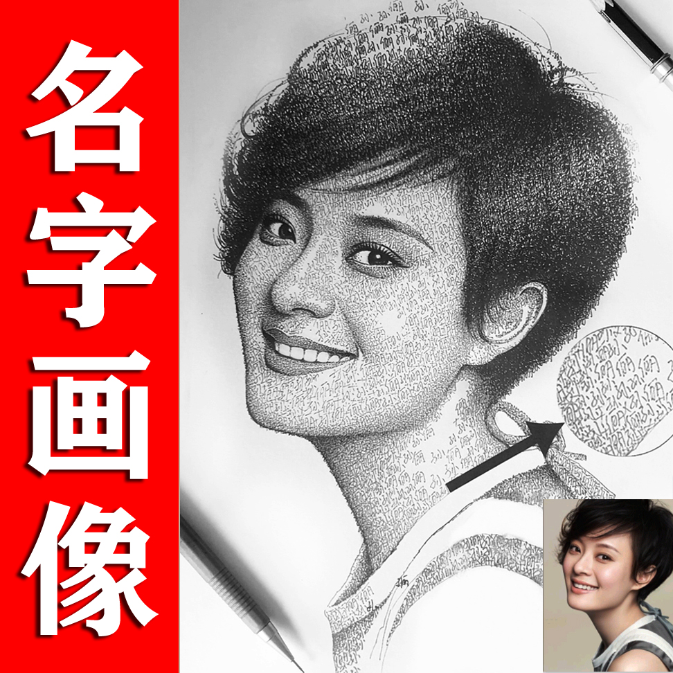 代画素描画像定制手绘彩铅人物画肖像名字画真人照片油画头像风景 - 图2