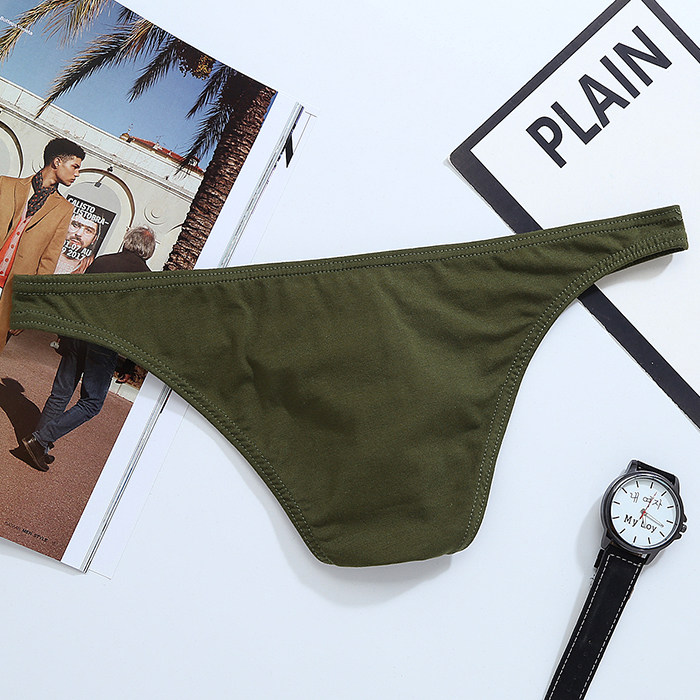 男士内裤男窄边小三角裤U凸低腰性感纯色棉质运动透气青年男裤衩,淘宝优惠券,粉丝福利购,淘宝优惠卷