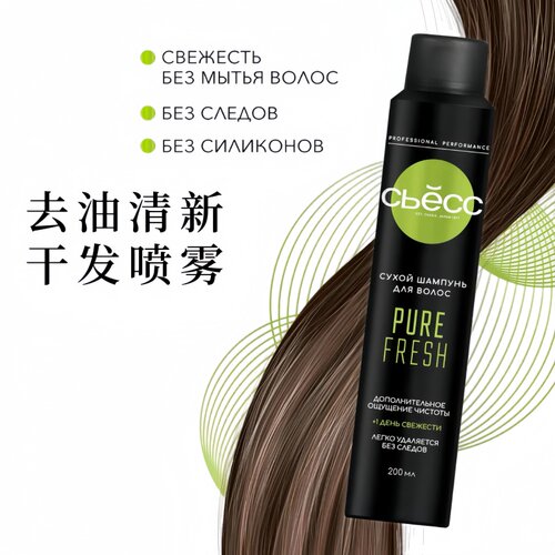 俄罗斯丝蕴CЬEСС去油蓬松干发免洗蓬松清爽清新喷雾200ML - 图1