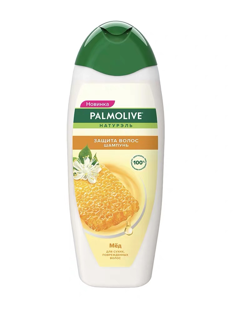 俄罗斯palmolive棕榄蜂蜜洗发水滋养柔亮修复受损改善毛躁450ml - 图3