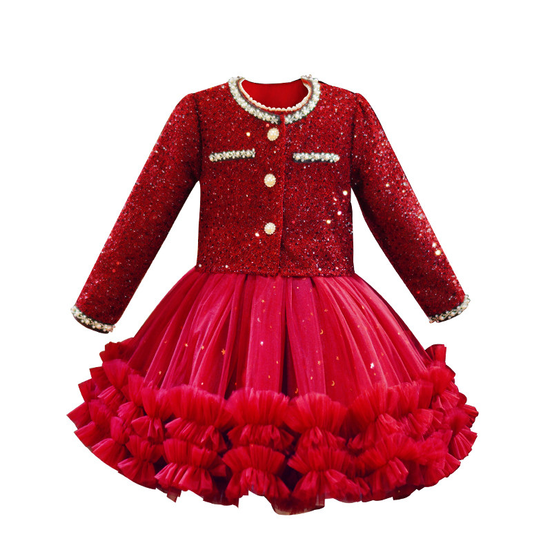 过年服女童连衣裙2025冬装新款儿童裙子新年服装小女孩公主裙冬季,淘宝优惠券,粉丝福利购,淘宝优惠卷