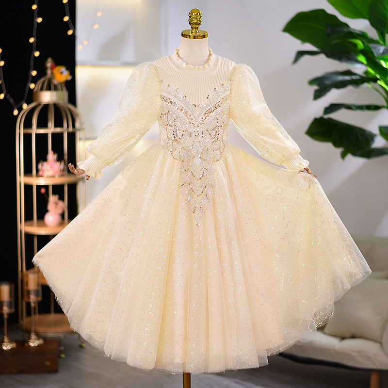 女童连衣裙2025新款冬洋气裙子女冬季儿童新年衣服过年公主裙冬装,淘宝优惠券,粉丝福利购,淘宝优惠卷