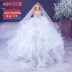 Wedding Barbie Quà tặng sinh nhật Công chúa Đồ chơi đẹp Dream Lớp trang trí Váy bánh quá khổ - Búp bê / Phụ kiện