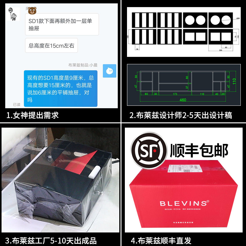 化妆品收纳盒首饰盒护肤品收纳架置物架私人定制定做亚克力礼品 - 图1