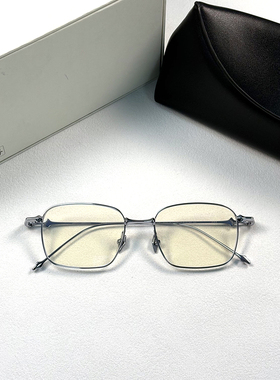 新款纯钛GM眼镜框 配近视复古商务时尚方款素颜男女款ABA眼镜架