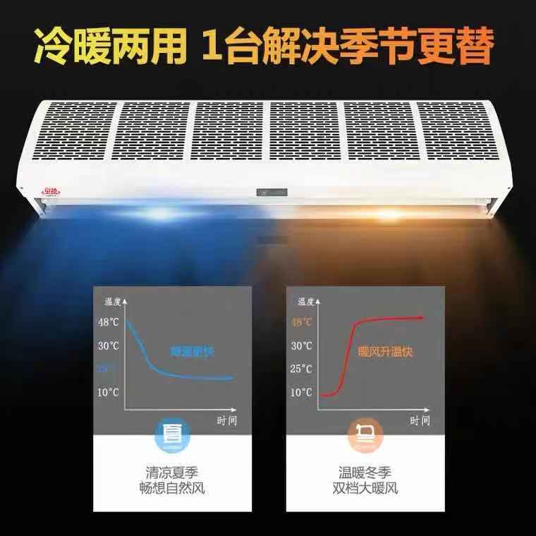 电热风幕机 冷暖空气幕1.2米 1.5米热风幕 厂房加热风幕机大功率 - 图0