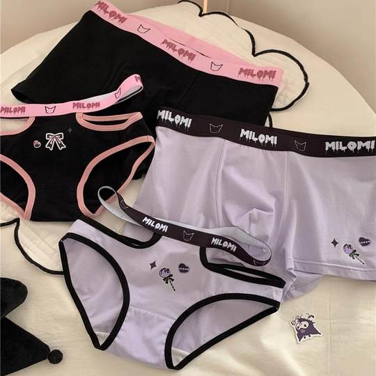 Tianku CP * нижнее белье для пар, один мужчина и одна женщина, милый мультяшный чистый хлопок, стиль чистой похоти, новый комплект нижнего белья для пар, комплект из трех предметов