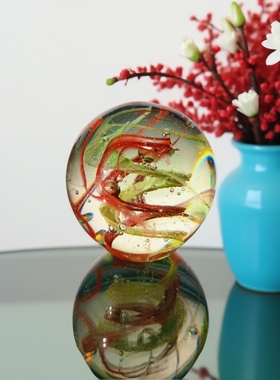 手工琉璃玻璃球摆件创意家居饰品
