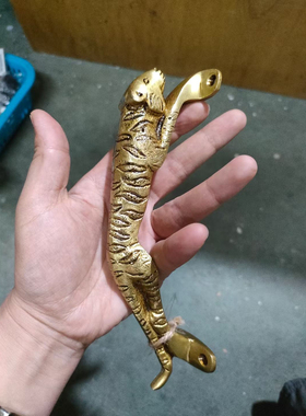 纯黄铜门把手、生肖摆件工艺品