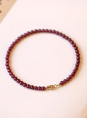 天然石榴石手链简约女