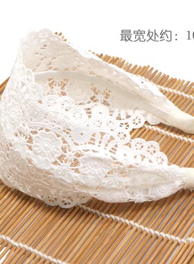 pipoq日韩版白色花朵女发卡发饰