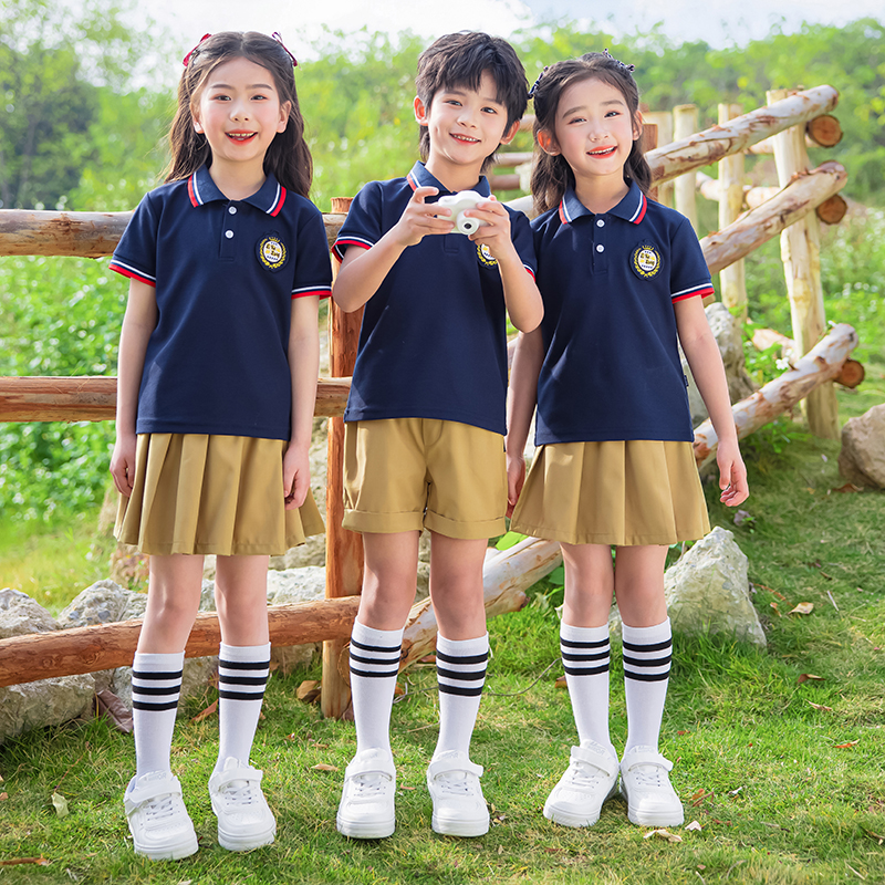 小学生校服夏季POLO衫幼儿园园服春秋装儿童班服夏装运动会六一