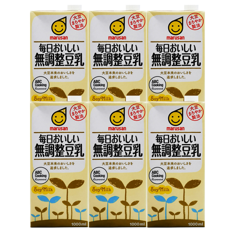 日本进口丸三爱豆乳marusan无调整豆奶原味调制豆乳soy milk6盒 - 图3