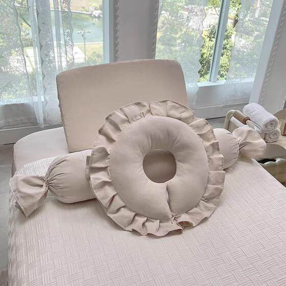 High-end health center and beauty salon bed cover with holes four-piece set