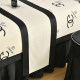 Black and white small fragrance beauty bed cover four-piece set for skin management beauty salon special light luxury bed sheet massage high-end