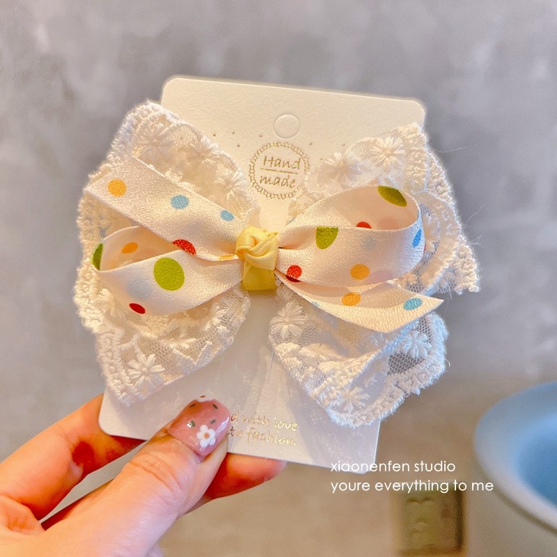 新款韩国流行黄系儿童发夹女童飘带波点女宝宝皇冠发卡蝴蝶结发绳,淘宝优惠券,粉丝福利购,淘宝优惠卷