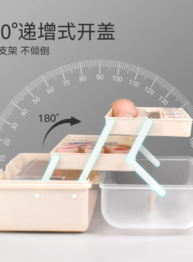 大容量多功能收纳箱美甲工具箱