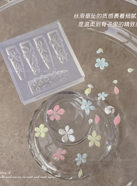 卡妞立体冰花百合五瓣花硅胶模具