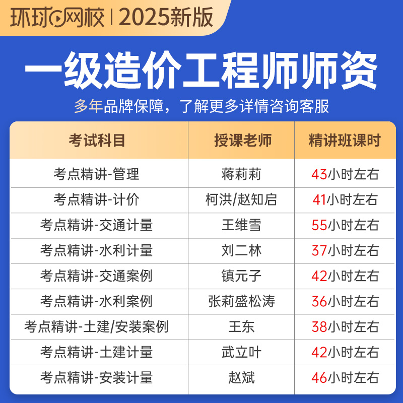 环球网校2025一级造价工程师视频课件土建安装水利交通网课真题库