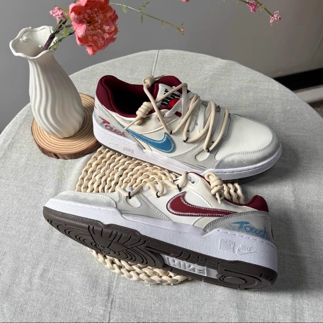 NIKE耐克【定制球鞋】Full Force 冰美式 手绘复古男子休闲板鞋,淘宝优惠券,粉丝福利购,淘宝优惠卷