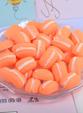树脂食玩半面马卡龙饰品配件 树脂配件 奶油手机壳文具盒diy材料