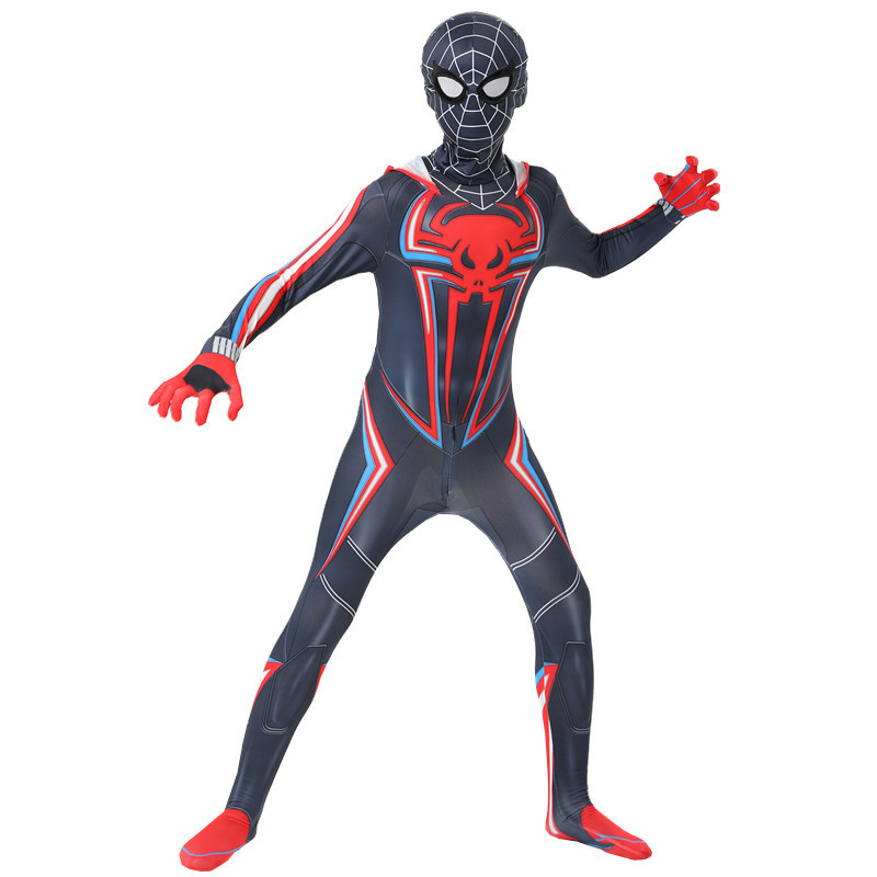 Halloween Hatted Black Spider Man Bodysuit Children's Movie - 图2