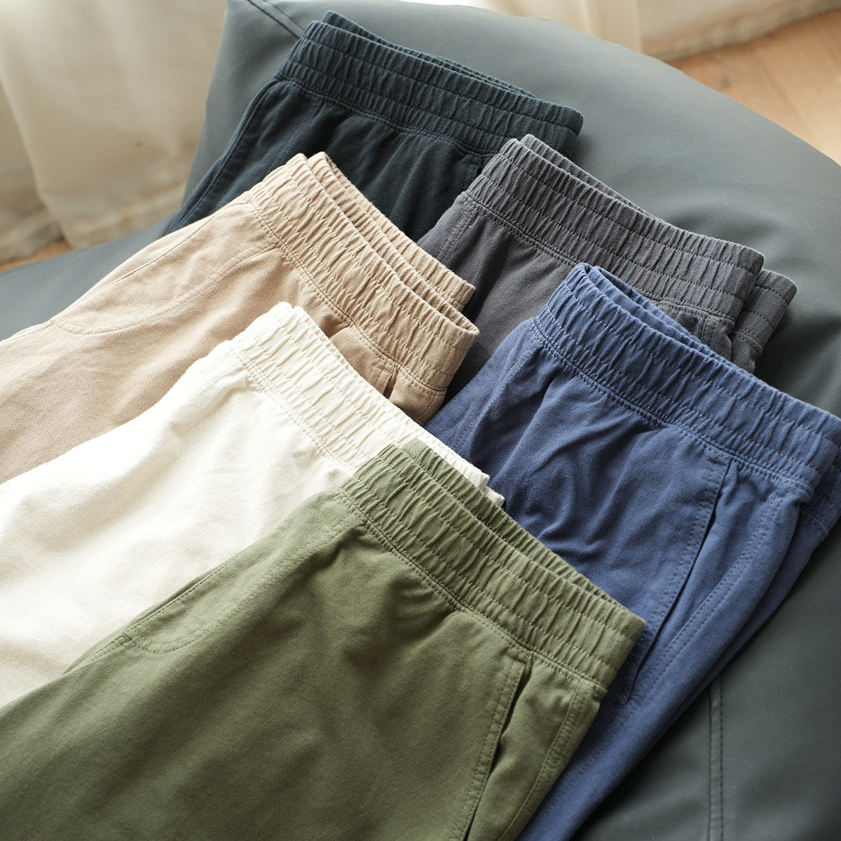 特 男士宽松五分裤 遛弯休闲全棉中裤 纯色短裤夏款男装,淘宝优惠券,粉丝福利购,淘宝优惠卷