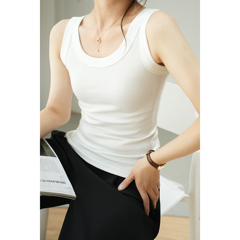 82288 优可丝 薄款 显瘦遮副乳 女士圆领宽肩背心 修身打底 女装