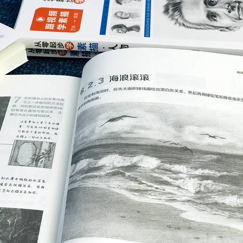 素描书入门教材 从零起步学素描套装4册动物植物人物风景静物素描书零基础入门教程视频课程免费学艺术生素描专用画册临摹本卡,淘宝优惠券,粉丝福利购,淘宝优惠卷