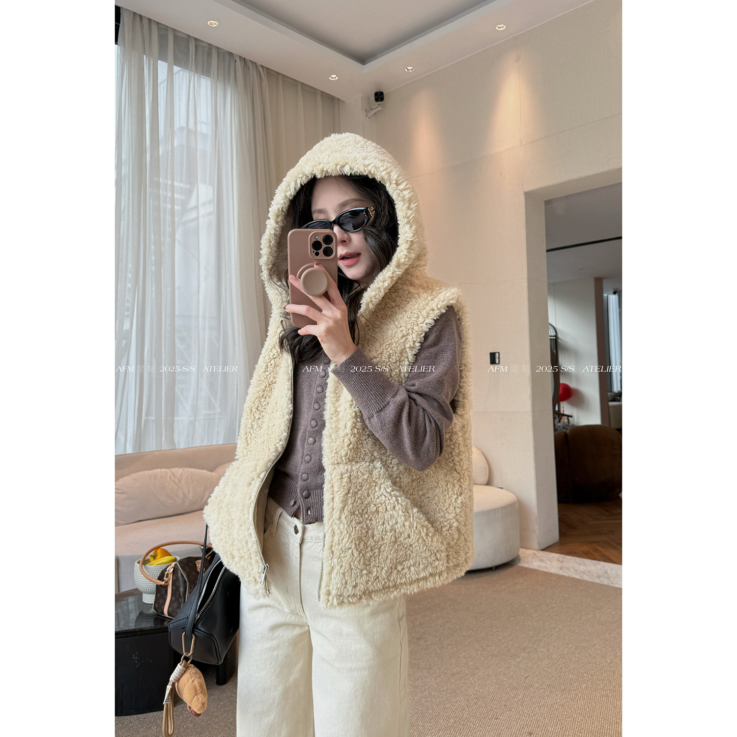 年度Top喜爱单品 宝宝袋全羊毛带帽马甲皮毛羊羔绒外套 AFM定制,淘宝优惠券,粉丝福利购,淘宝优惠卷