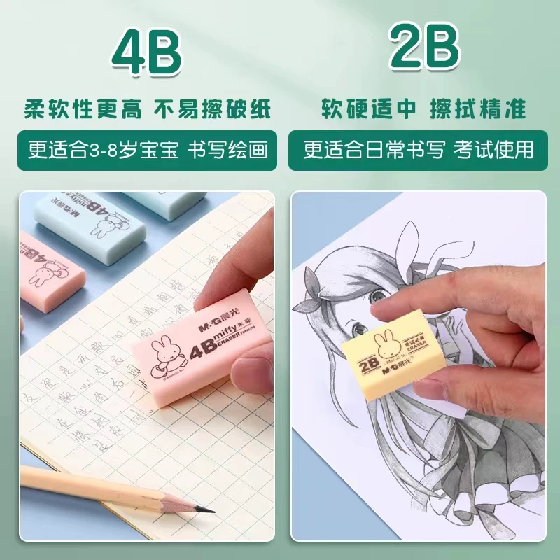 Резиновый ластик Chenguang для учащихся начальной и средней школы, офисная ластикSmall debris, ластик Mifi с сакурой, милый 2b4b, протирает без следов, эскизы канцелярии