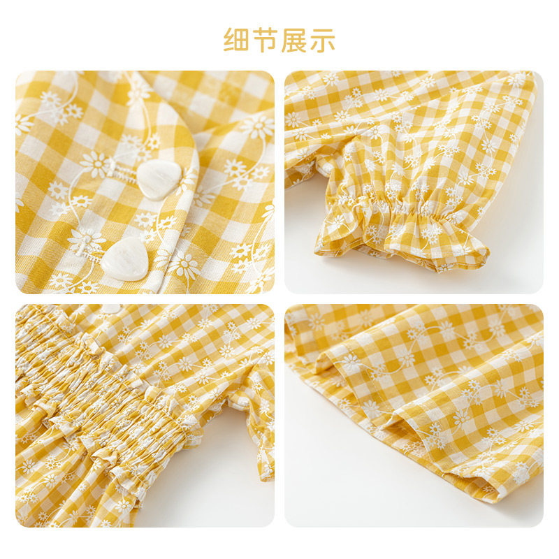 茵曼童装女童夏季短袖2023款连衣裙 茵曼童装连衣裙