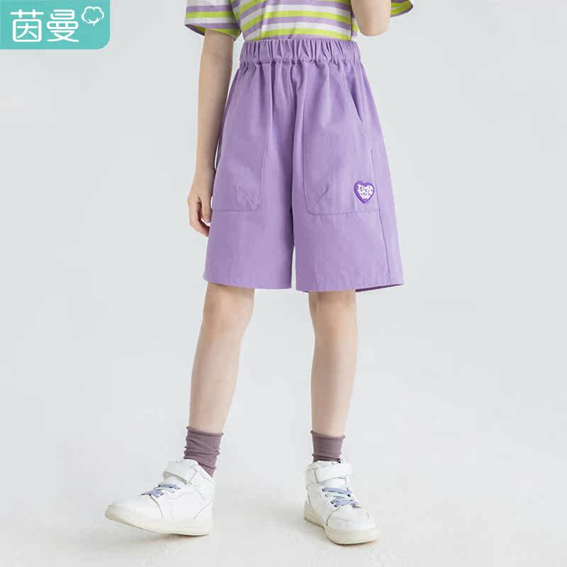 茵曼童装女童短裤夏季外穿夏休闲裤 茵曼童装裤子