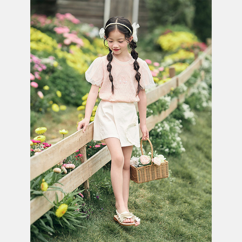 茵曼童装儿童短裤2023夏装女童裤子 茵曼童装裤子