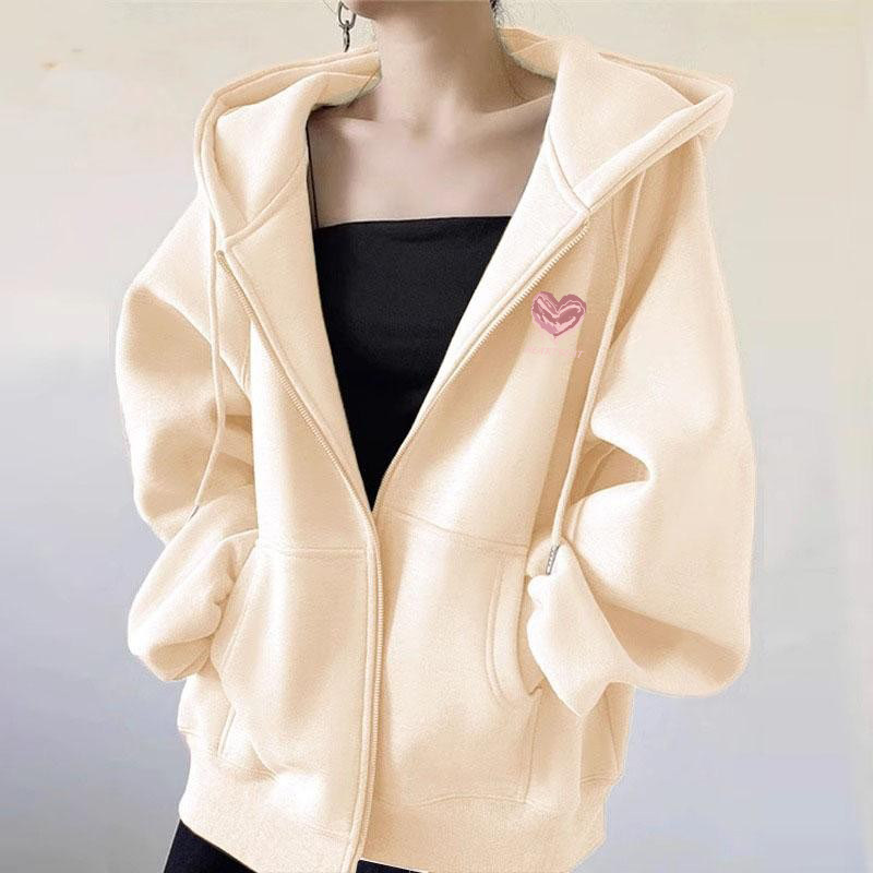 高端大牌即墨纯棉卫衣女秋冬新品连帽开衫加绒加厚棒球服女士外套