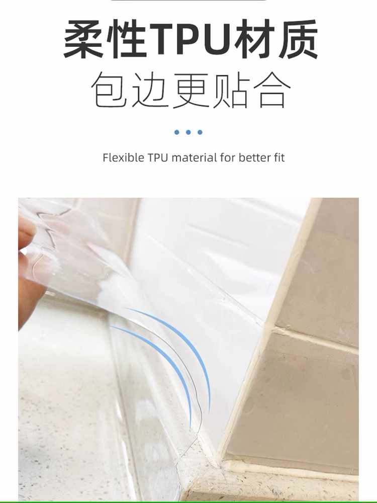 厨房台面保护膜灶台贴膜包边膜耐高温透明隐形石英石自粘防油贴纸 - 图0
