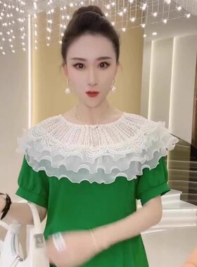 超仙蕾丝斗篷女网纱坎肩