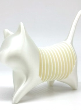 3D打印可爱弹簧宠物猫咪模型摆件