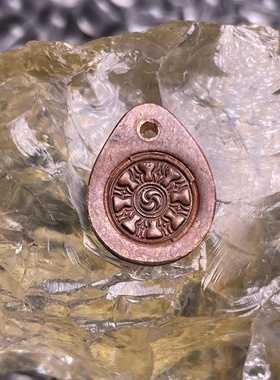 黄铜红铜咒点牌计数念珠佛珠配饰挂牌藏式配件配珠挂坠侧挂卡子坠