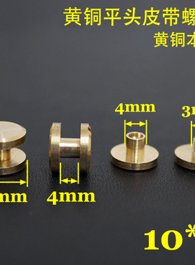 顺记黄铜皮带螺丝箱包文具钉平头