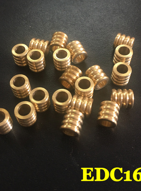 【顺记五金】EDC166  纯铜串珠 鹿皮绳串珠 4.8mm孔径 手工配件