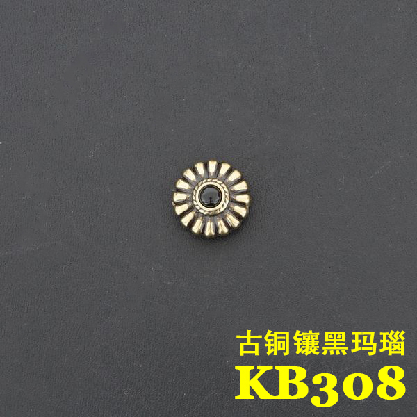 【顺记五金】KB308款 古铜色扣面 松石财布扣 皮具装饰扣 钱包扣 - 图2