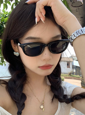 复古猫眼高级感GM墨镜男女士防紫外线开车显瘦小脸凹造型太阳镜潮