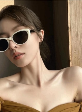 GM墨镜女高级感2024新款猫眼大脸显瘦防紫外线太阳镜女小框眼镜男