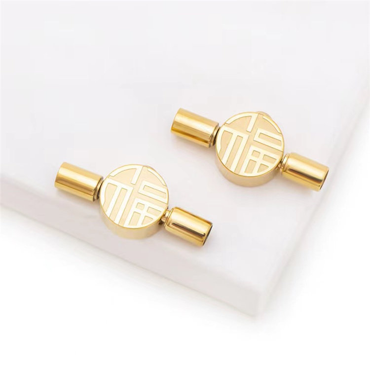 不锈钢磁铁扣周家同款福字红绳手链扣高保色手绳结尾扣项链朱砂管,淘宝优惠券,粉丝福利购,淘宝优惠卷