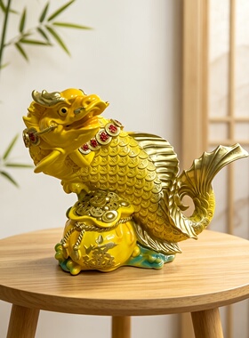 金龙鱼摆件工艺品客厅招财摆件